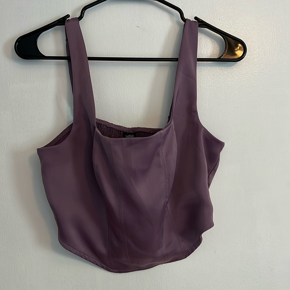 Purple wild fable (target) cropped tank top